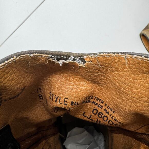 Vintage L.L. Bean Women’s 8 Cowboy Boots Brown Leather Tapestry Western Boho USA - Picture 9 of 10